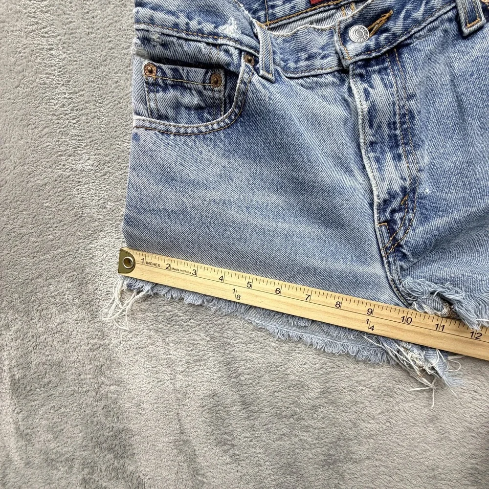 Levis Shorts Womens Measured 28x2 Blue Cut-Off 550 Classic Frayed Distressed